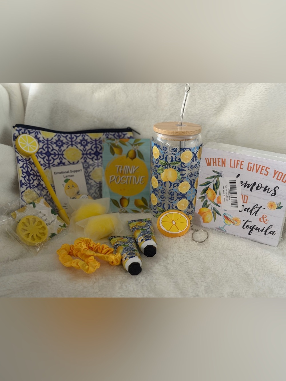 Lemon Print Glass Tumbler Bundle - Picture 2 of 2